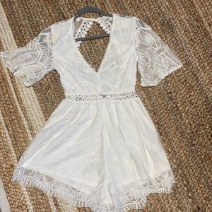 Seek the label white romper XS